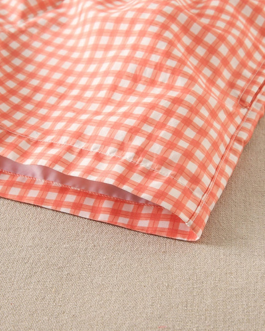 Bañador Niño Cuadro Vichy Naranja - Dadati