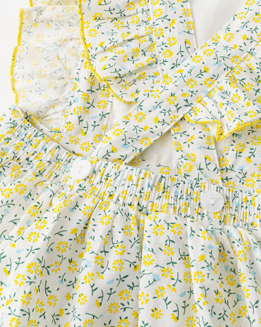 Vestido niña florecitas amarillas