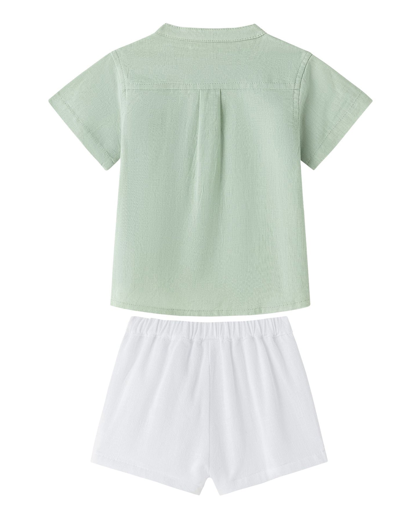 Conjunto Niño Camisa Verde Empolvado