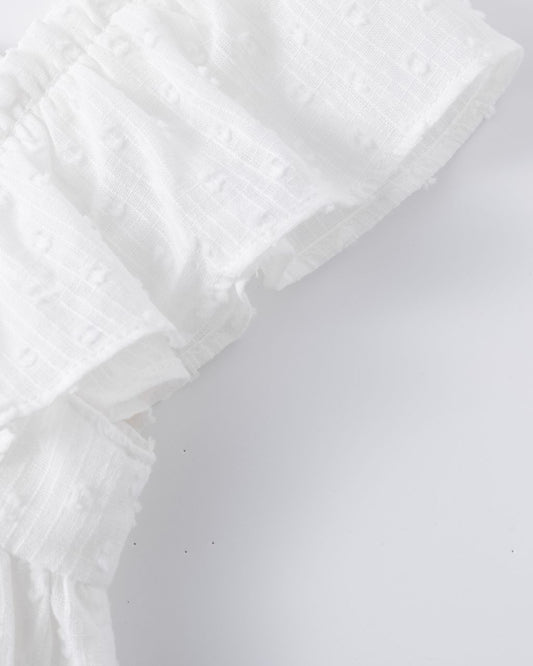 Vestido Bebé Niña Plumeti Blanco