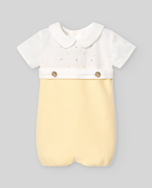 Pelele Punto Tela Niño Bico - Paz Rodriguez