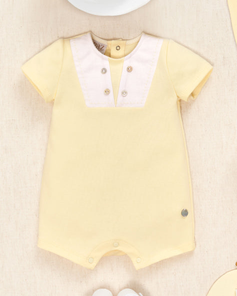 Pelele Cuello Marinero Amarillo - Paz Rodriguez