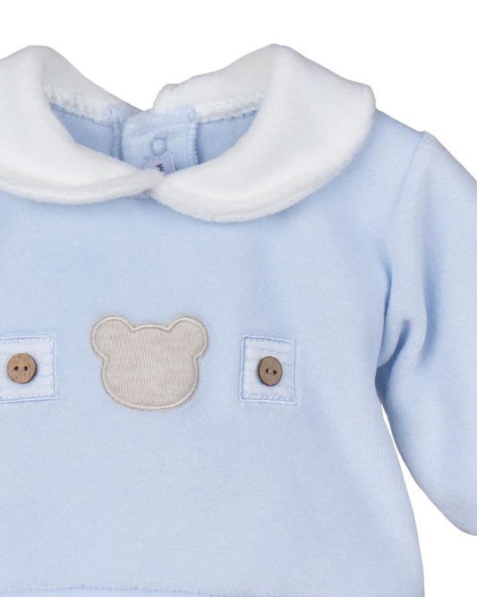 Conjunto Polaina C.Bebé Esla Celeste - Calamaro