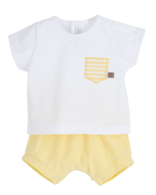 Conjunto Pololo y Camiseta Bebé Niño Frisa - Calamaro