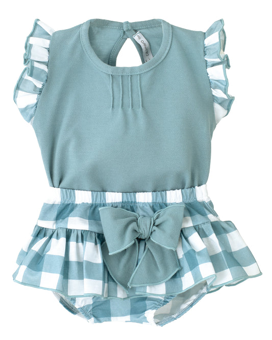 Conjunto Pololo Falda Cuadros Azul - Calamaro