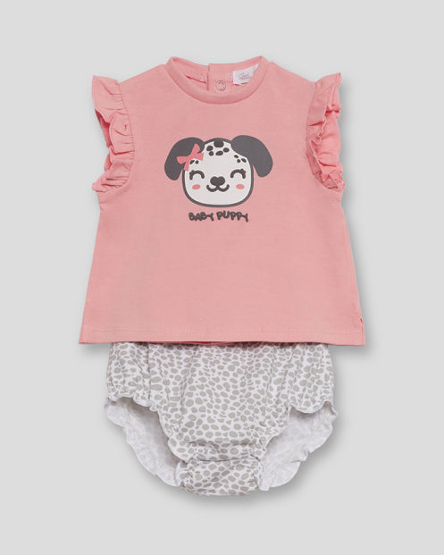 Conjunto Bebé Niña Perrito Rosa - Street Monkey