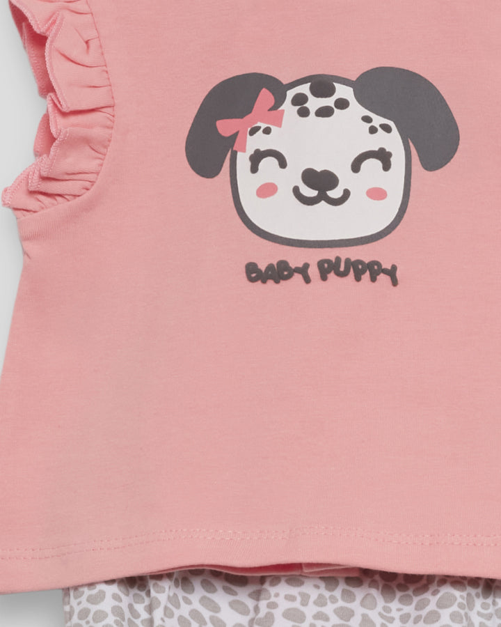 Conjunto Bebé Niña Perrito Rosa - Street Monkey