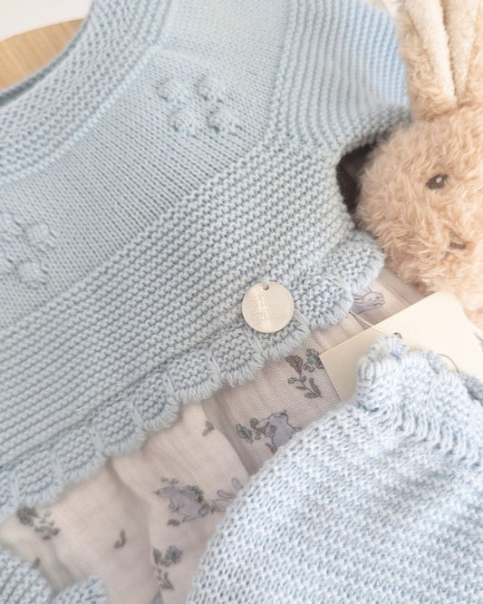 Pelele Punto Conejitos Cielo 1145 - Primbaby