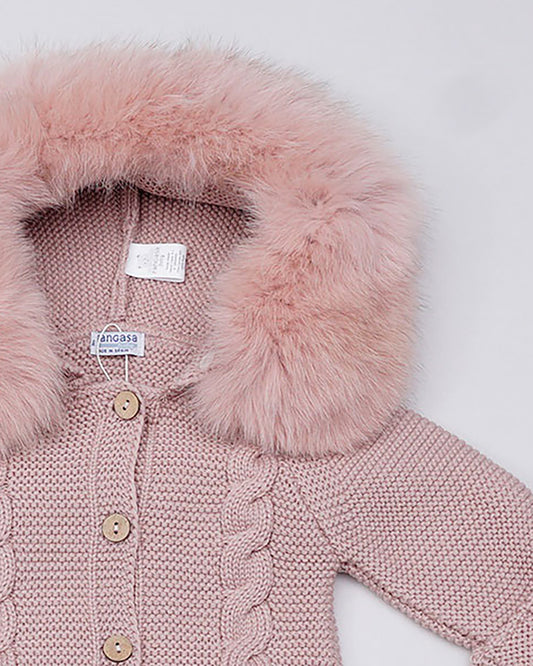 Buzo bebé Ochos Pelo Natural Sintetico Rosa Vintage - Pangasa Baby