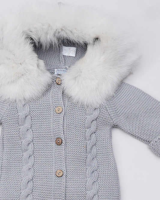 Buzo bebé Ochos Pelo Natural Sintetico Gris - Pangasa Baby