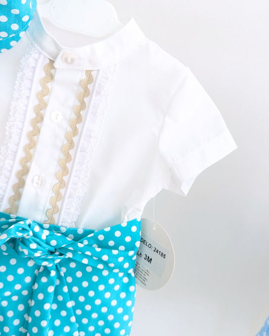 Conjunto Niño 4 Piezas Flamenco Verde