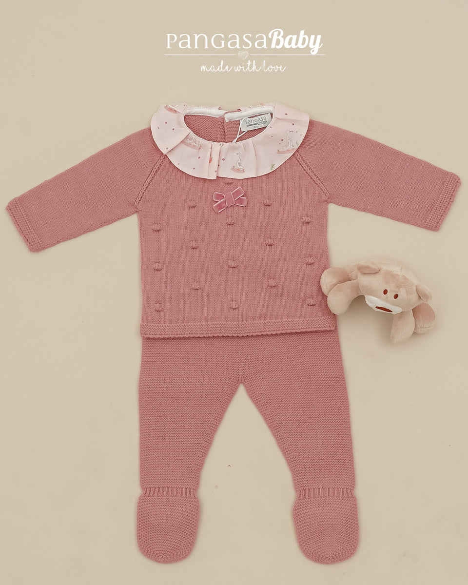 Primera Puesta Cuello Volante Pato y Flores - Pangasa Baby