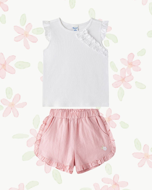 Conjunto Niña Camiseta y Short Maquillaje