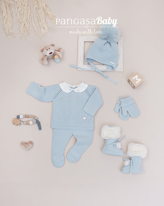 Primera Puesta Nubes Celeste Empolvado - Pangasa Baby