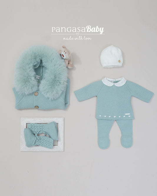 Primera Puesta Bodoques Verde Empolvado - Pangasa Baby