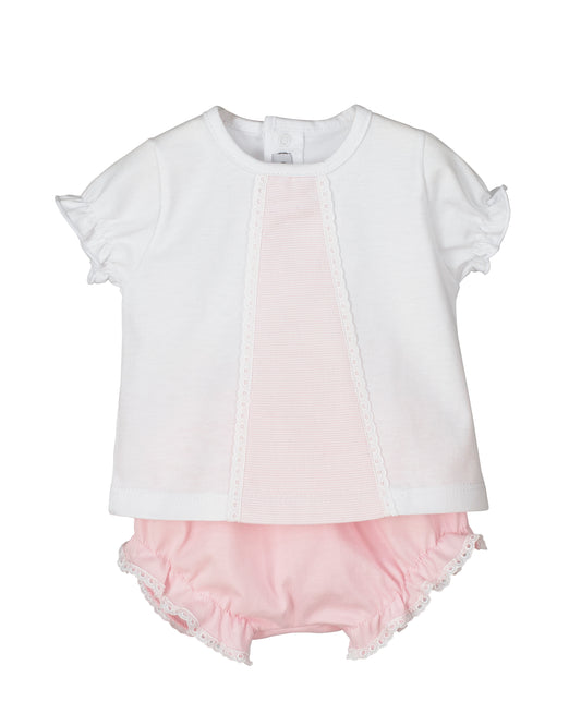 Conjunto Pololo Bebé Melisa Rosa - Calamaro