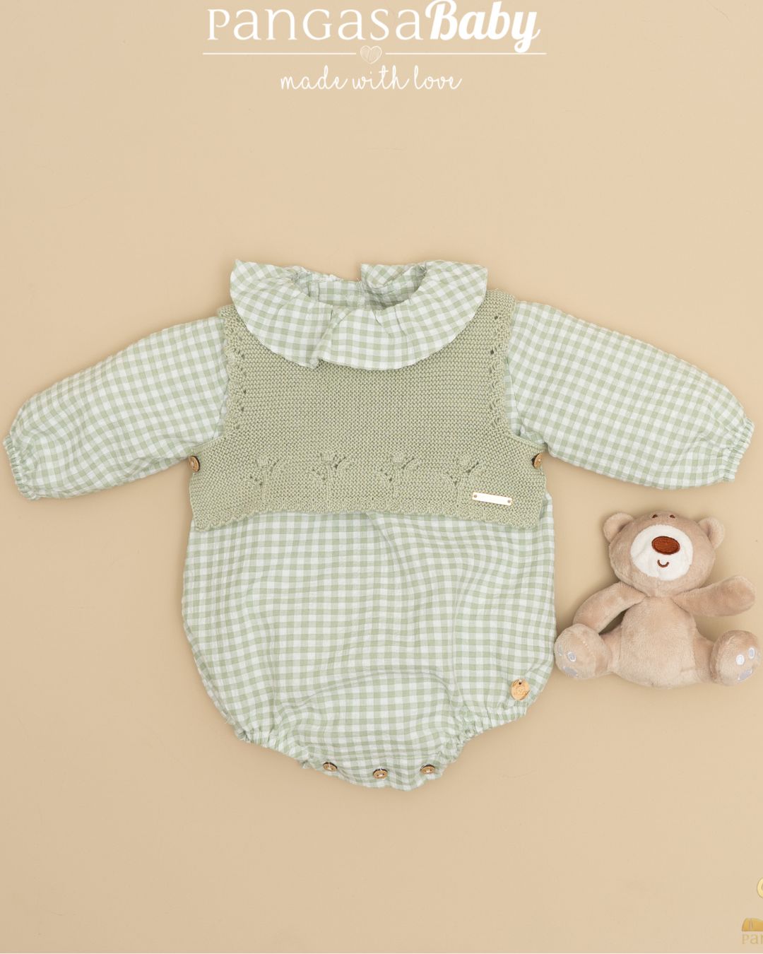 Chaleco Algodón Verde Hoja Edición Limitada - Pangasa Baby