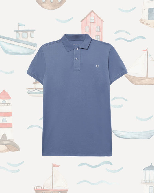 Polo Basico Azul Pardo - Street Monkey