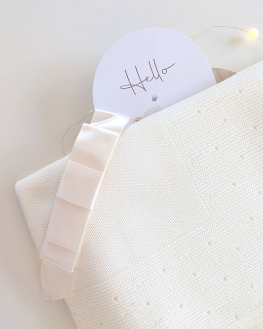 Mantita Bebe Valencie Crudo - Colección Dulzura Juliana