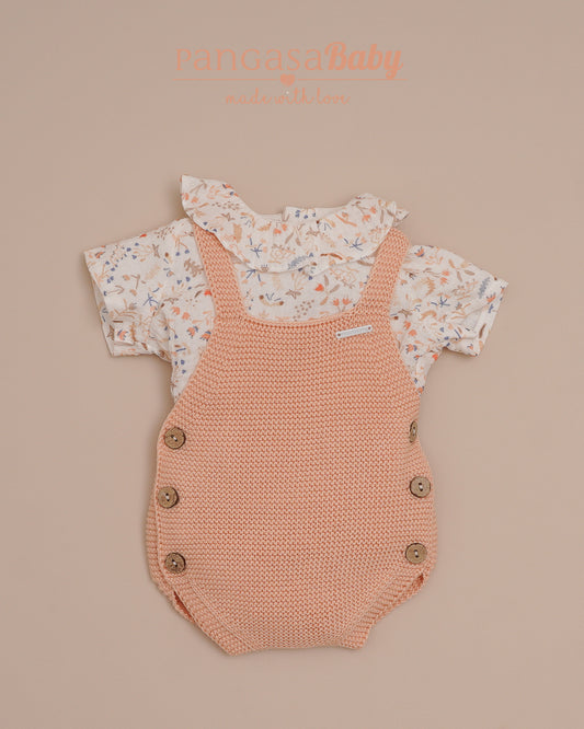 Conjunto Peto con Camisa Melocoton Familia Honey Peach - Pangasa Baby