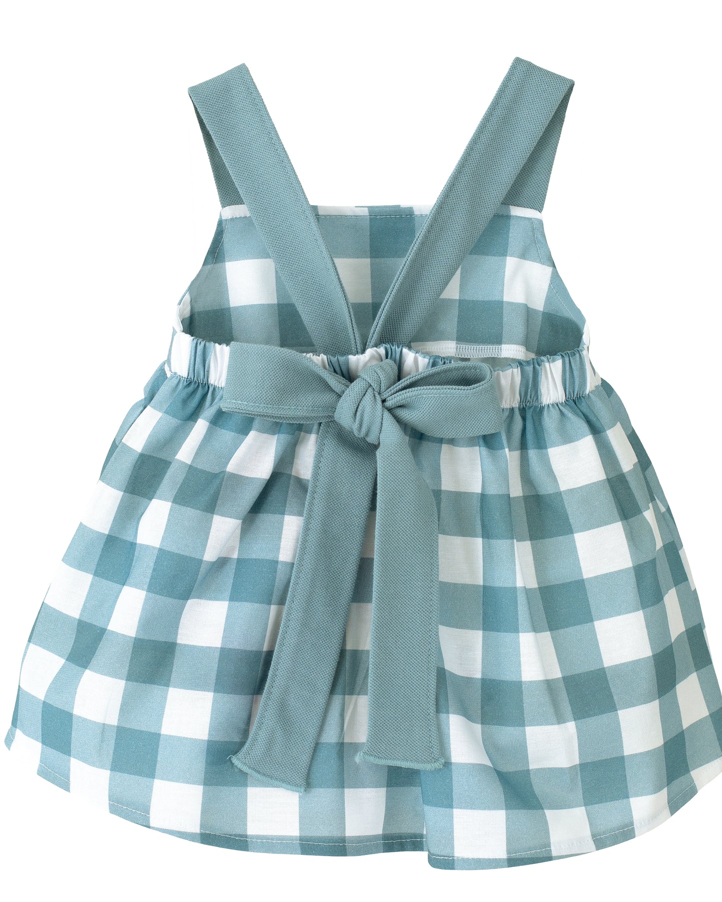 Vestido Niña Cuadros Azul Lago - Calamaro