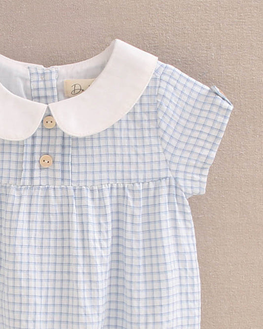 Ranita Cuello Bebé Vichy Azul Pastel - Dadati