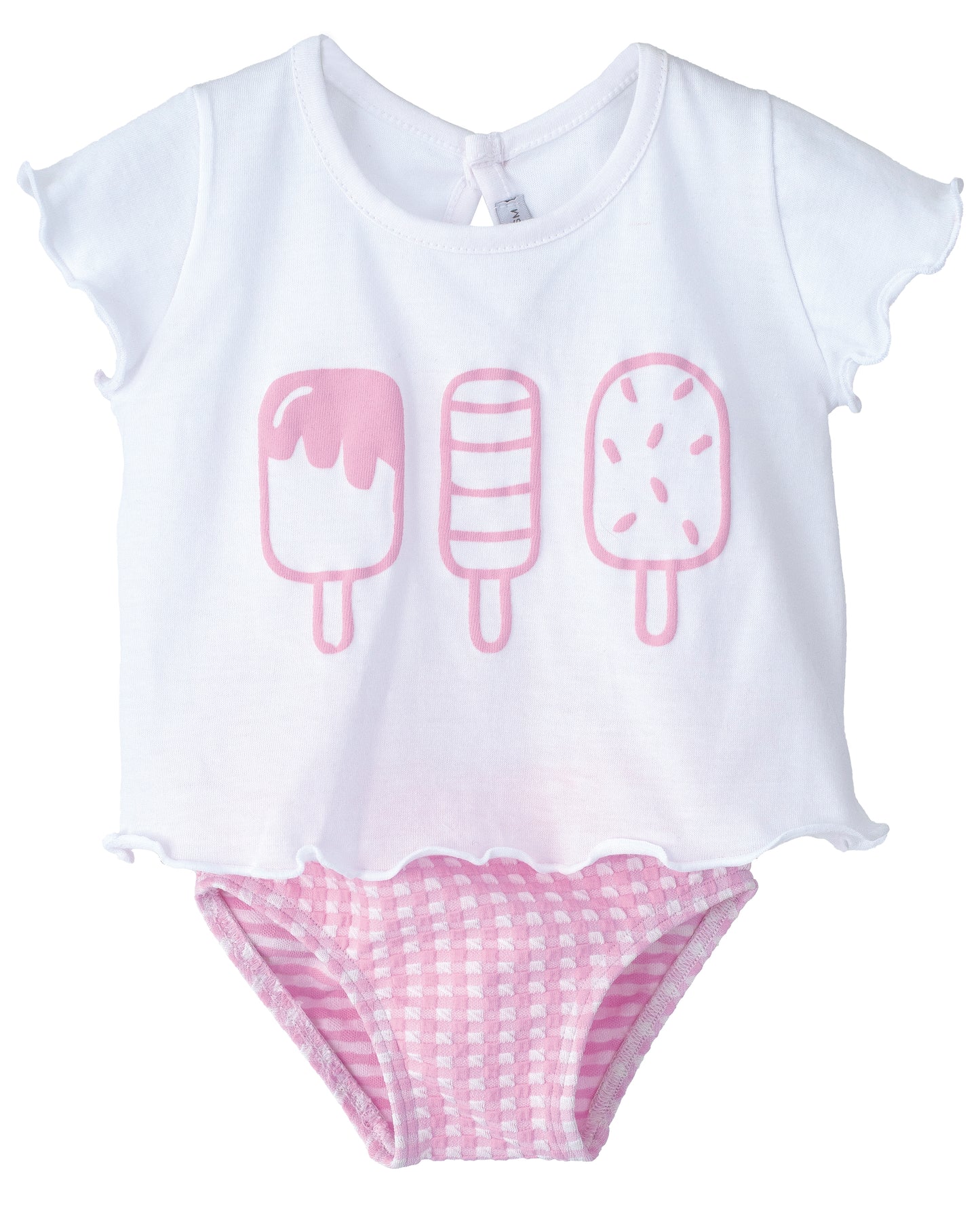 Conjunto Baño Niña Vichy Rosa - Calamaro