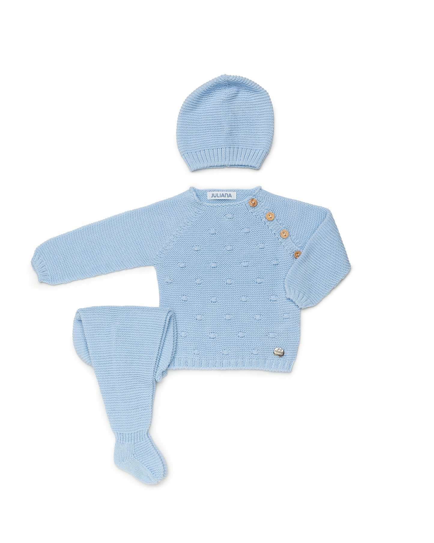 Conjunto Polaina Bodoques Celeste - Juliana