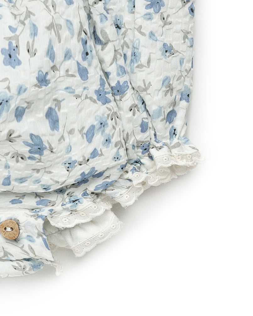 Pelele Engomado Florecitas Cielo - Juliana