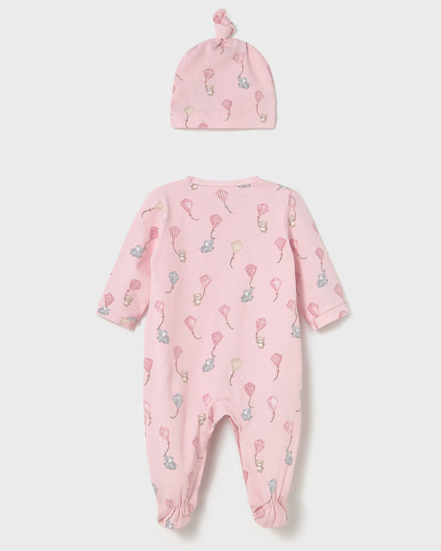 Pelele Largo con Gorro Cometas Rosa - Mayoral