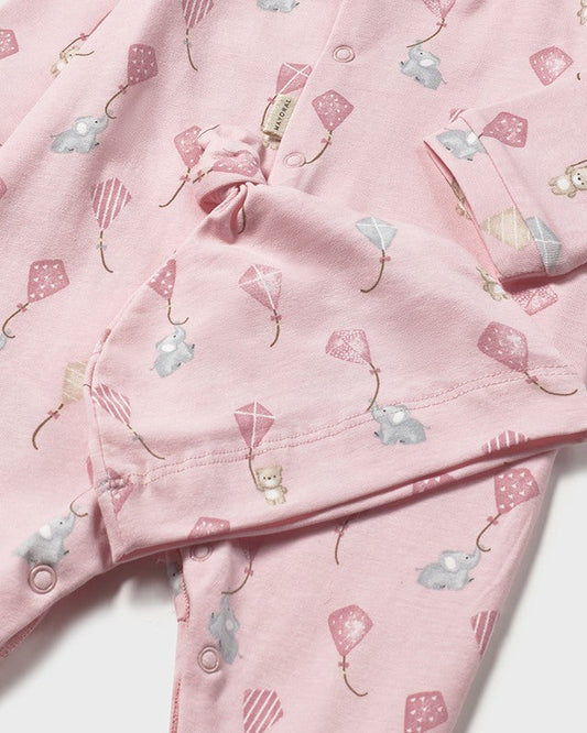 Pelele Largo con Gorro Cometas Rosa - Mayoral