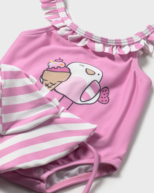 Bañador Con Gorro Pollito Rosa - Mayoral