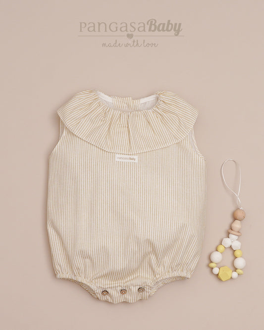 Pelele Tela Rayas Amarillo Familia Sweet Lemon - Pangasa Baby