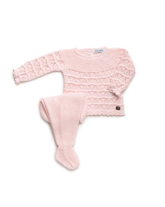 Conjunto Polaina Uves Canesu Rosa - Juliana