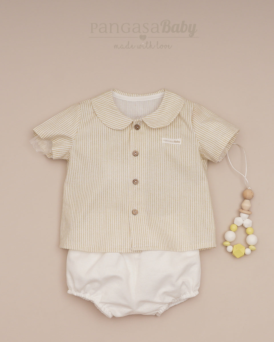 * Traje 2P Rayas Amarillas - Pangasa Baby