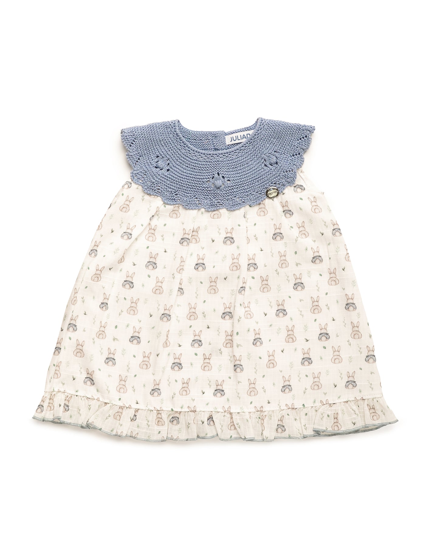 Vestido Conejitos Cielo - Colección Jugo Juliana