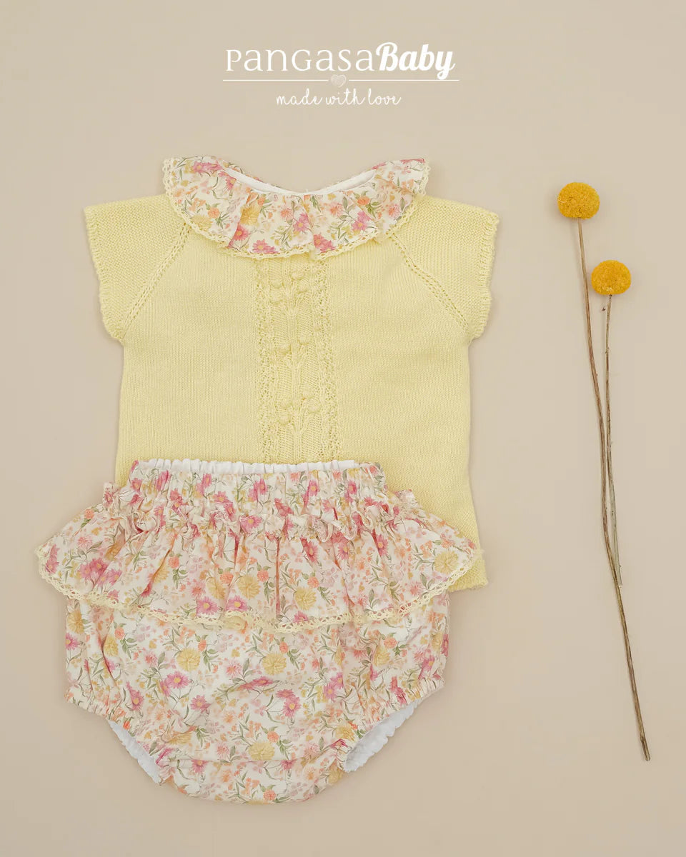 Conjunto Braguita flores amarillo 2631390 - Pangasa Baby