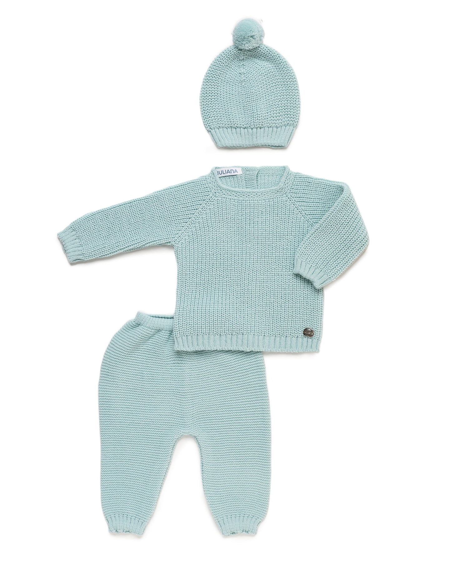 Conjunto Pantalon Largo Perlado Verdeagua - Colección Silencio de Juliana