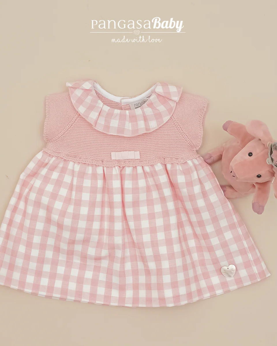 Vestido Cuadros Rosa 2602310 - Pangasa Baby