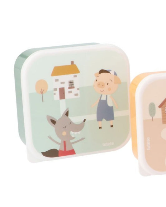 3 Cajas Almuerzo The Three Little Pigs 🐷 Los tres Cerditos - Tutete