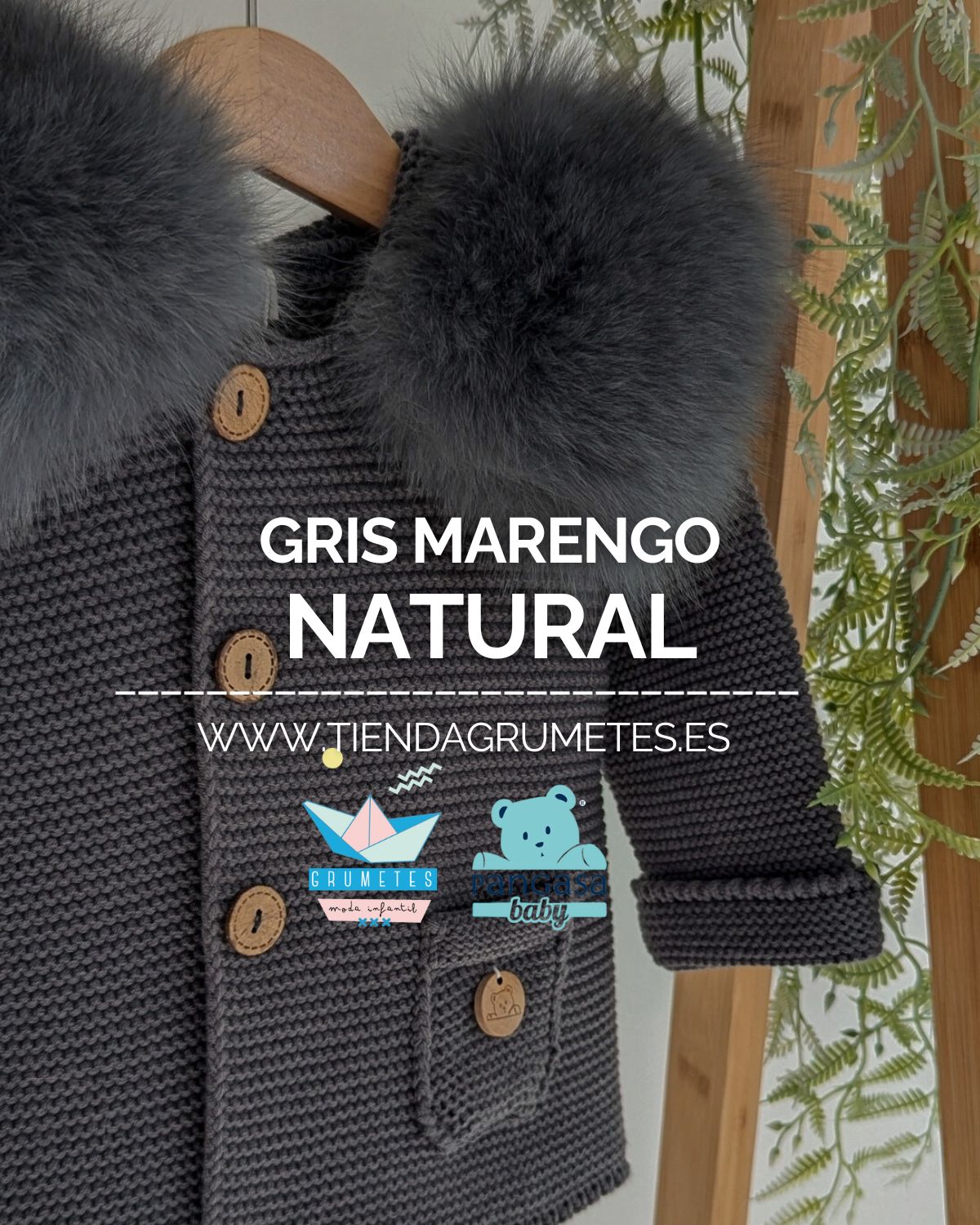 Gorro Ochos Pelo Gris Marengo - Pangasa Baby