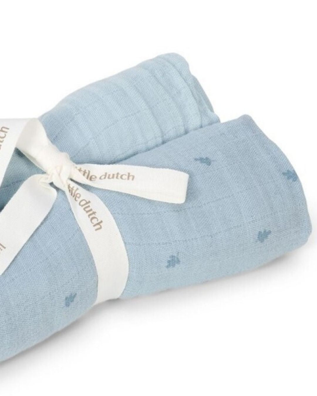 Pack 2 Muselinas 70x70 Puro Azul Denim - Little Dutch