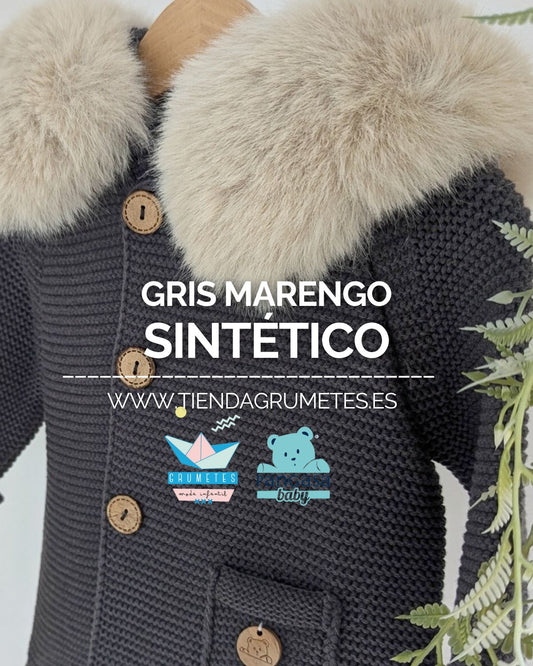 Gorro Orejero Pompón Pelo Marengo - Pangasa Baby