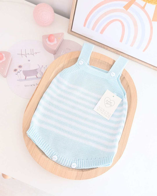 Peto Bebé Rayas Verde Agua - Primbaby