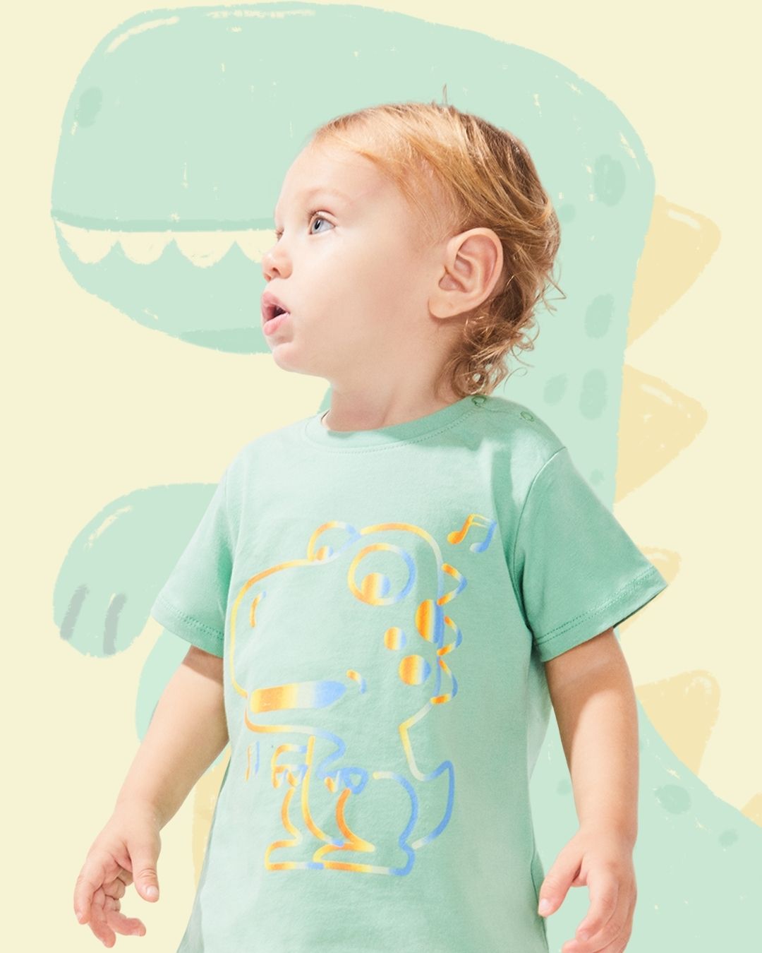 Conjunto Bebé Niño Dino Verde