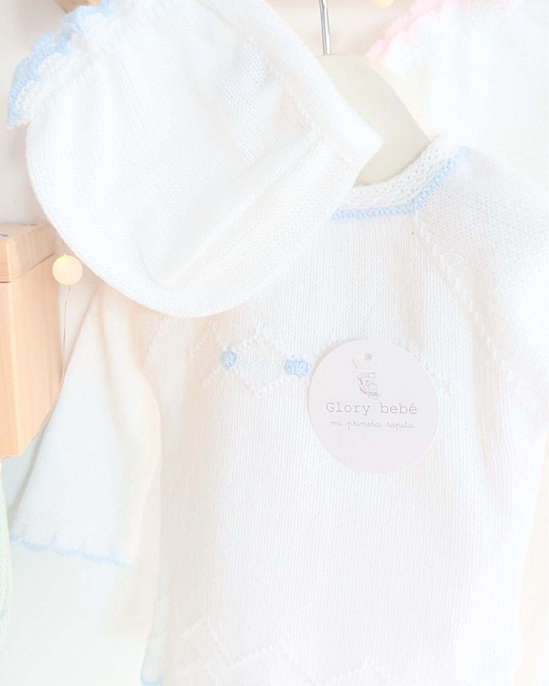 Conjunto Polaina Bodoques Celeste y Blanco 27157