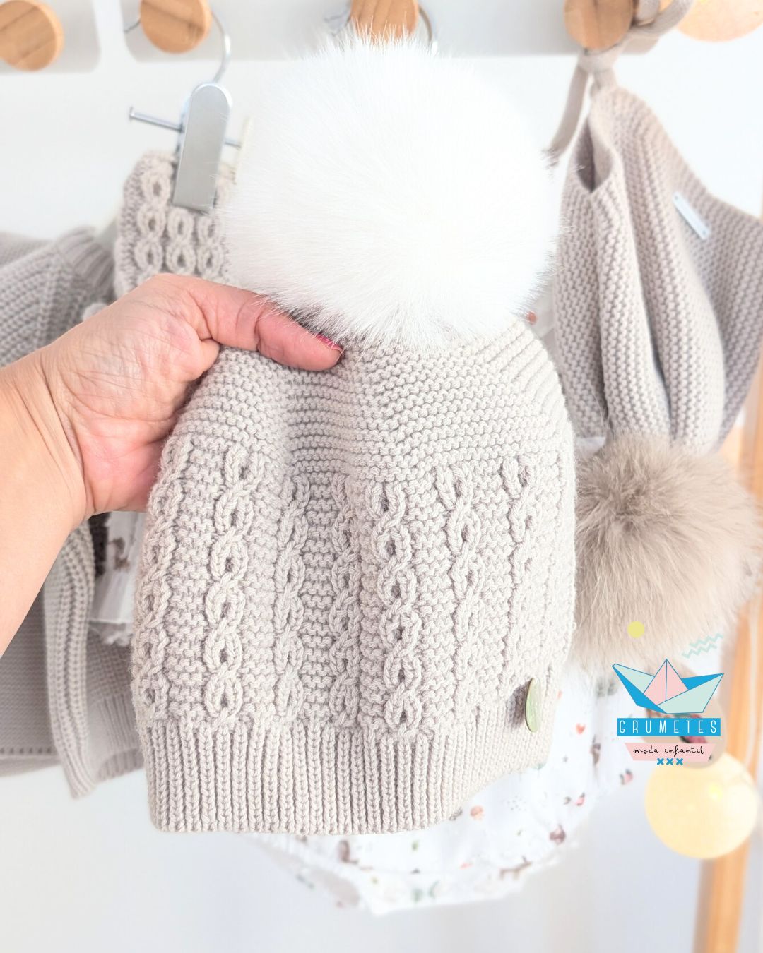 Gorro Ochos Pelo Camel - Pangasa Baby