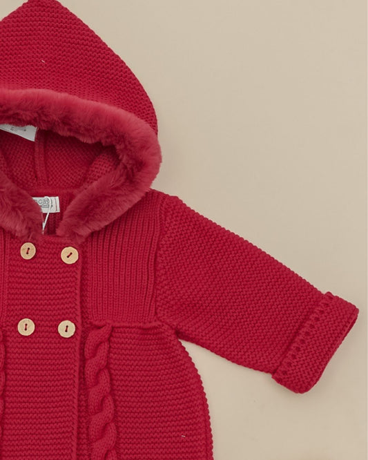 Abrigo Flores Granate 💖 Rouge Couture - Pangasa Baby