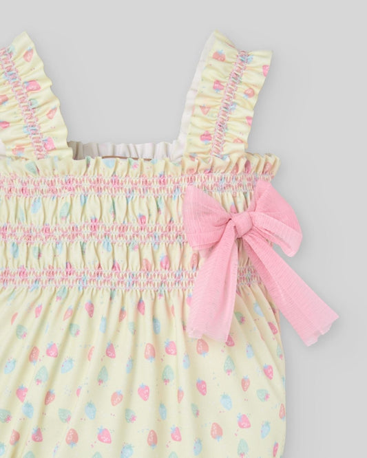 Bañador bebé FRESAS Nido de Abeja Niña - Paz Rodriguez