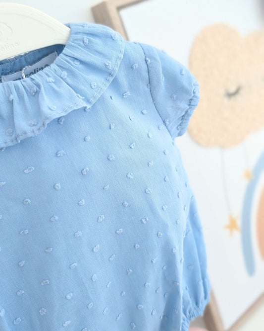 Body Bebé PLUMETI Celeste Empolvado ART.4627 - Micolino